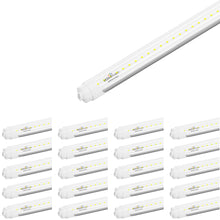 Load image into Gallery viewer, T8 8ft LED Tube/Bulb - 48W 6720 Lumens 5000K Clear, R17D Base, Double Ended Power - Ballast Bypass Fluorescent Replacement