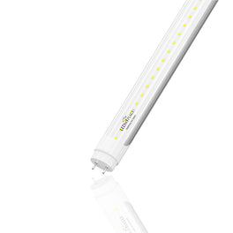 Hybrid T8 2ft LED Tube/Bulb - 8W 1120 Lumens 5000K Clear, Single End/Double End Power, Fluorescent Replacement - Ballast Compatible or Bypass (Check Compatibility List)