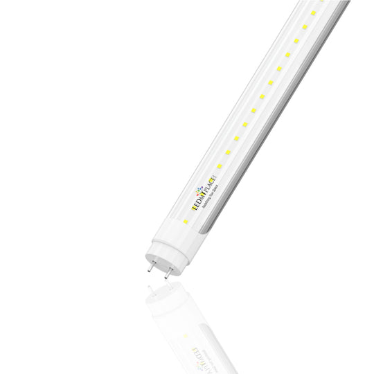 Hybrid T8 4ft LED Tube/Bulb - 20W 2800 Lumens 5000K Clear, Single End/Double End Power, Fluorescent Replacement - Ballast Compatible or Bypass (Check Compatibility List)