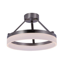 Load image into Gallery viewer, Modern Ceiling Light Fixture, Ring Semi Flush Mount LED, 25w, 3000k, 1450 Lumens, Dimmable (Warm White), ETL Listed, Brushed Nickel Finish