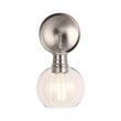 Load image into Gallery viewer, 1 Light Wall Sconce Light With Clear Glass, Dome Shape, E26 Base, Brushed Nickel Finish, UL Listed