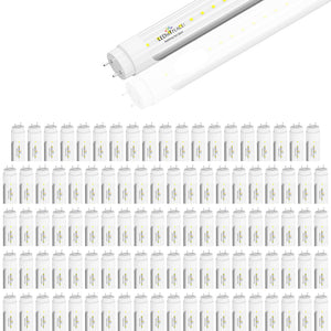 T8 4ft LED Tube/Bulb - 18W 2520 Lumens 5000K Clear, G13 Base, Single End Power - Ballast Bypass Fluorescent Replacement