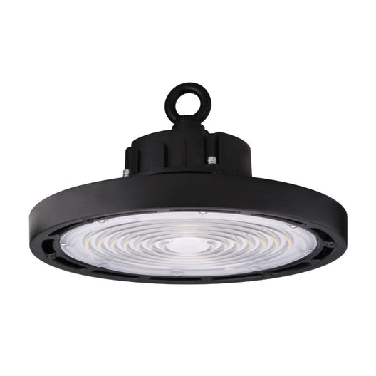 Gen13 100W UFO LED High Bay Light: 4000K, AC120-277V, Equipped with a 90° PC Lens, IP65 Rated for Factory, Warehouse, and Industrial Lighting - Black Finish