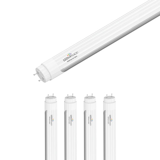 T8 4ft LED Tube/Bulb - 18W 2520 Lumens 5000K Frosted, G13 Base, Single End Power - Ballast Bypass Fluorescent Replacement