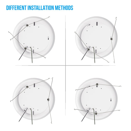 Round Surface Mount Disk Light: 5 in. and 6 in. LED Recessed Lighting, 15W, Triac Dimming, ETL and Energy Star Listed, Ideal for Family Rooms, Kitchens, Hallways, Basements