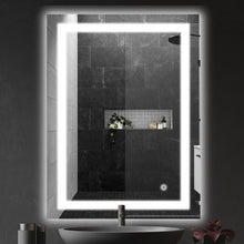 Load image into Gallery viewer, LED Illuminated Bathroom Mirror with Touch Switch Control, Defogger, CCT Remembrance, Backlit/Front, Accord Style, ETL Certified