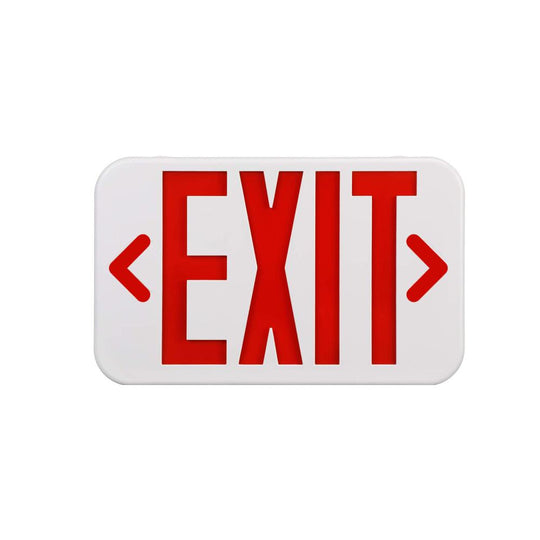 4W Red  LED Exit Sign, Double Face, Side & Ceiling Mount, 90-min Backup Battery