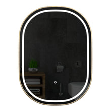 Load image into Gallery viewer, Gold Frame LED Bathroom Mirror Light, 24 X 36 Inch, CCT Remembrance, Touch Sensor Switch, Evo Style