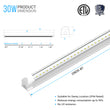 Load image into Gallery viewer, T8 4ft V Shape LED Tube 30W Integrated 6500K Clear, 3900 Lumens, No Ballast Required, LED Shop Lights - Garage Lighting