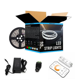 Tunable White Flexible LED Strip Lights, 12V, High-CRI, IP20, 378 Lumens/ft with Power Supply and Controller (KIT)
