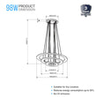 Load image into Gallery viewer, 3-Ring, 98W, 3000K-6500K, 3928LM, Modern Pendant Chandelier, Dimmable, Aluminum Body Finish