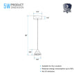Load image into Gallery viewer, Cone Shaped Pendant Light for Dining Rooms, 5W, 3000K (Warm White), Dimmable
