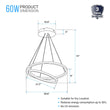 Load image into Gallery viewer, 2-ring-modern-round-chandelier-60w-3000k-chandelier-lights