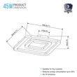 Load image into Gallery viewer, Indoor Square Ceiling Lights - 45W - 3000K-6500K - 2250LM - Dimmable - Simple Close to Ceiling Fixtures - 2- Square Shape