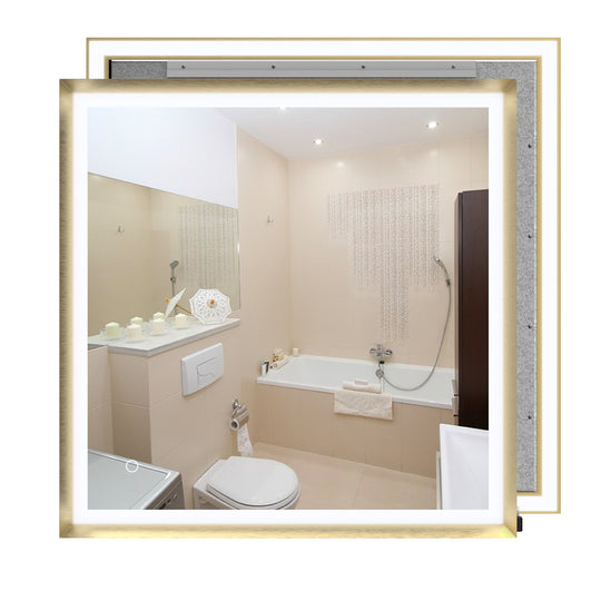 Bathroom Vanity LED Lighted Mirrors with Frame, CCT Remembrance, Defogger, Magnum Style
