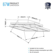 Load image into Gallery viewer, 3-Lights - Geometric Modern Ceiling Lights - Surface Mounting - 67W - 3000K- 4032LM - Dimmable