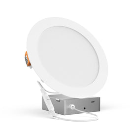 Ultra-Thin 6-Inch LED Recessed Ceiling Lights with Junction Box: 12W, 900LM, Suitable for Damp Locations, Triac Dimmable LED Downlight, ETL and Energy Star Listed