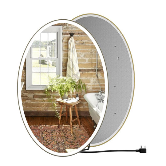 Oval - LED Light - Bathroom Mirror, Defogger and CCT Remembrance, Touch Switch, Lunar Style