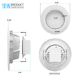 Load image into Gallery viewer, Adjustable Eyeball 4-Inch LED Recessed Lighting: 10W Dimmable with Mounting Clip, Perfect Downlights for Living Rooms, Offices, Closets, Kitchens, Hallways