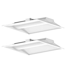 Load image into Gallery viewer, 2x2 LED Troffer Light Fixtures, 30W, 5000K, 2-Pack Dimmable, Perfect Indoor LED Lighting