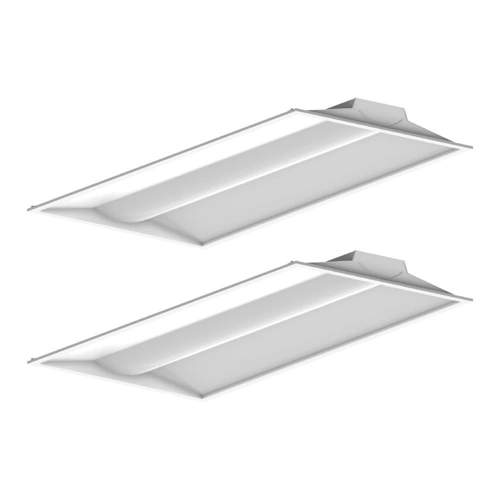 2x4 LED Troffer Panel Ceiling Light, 2-Pack, 50W, 6250LM, 4000K(Natural White), Dimmable Recessed Ceiling Panel Lights