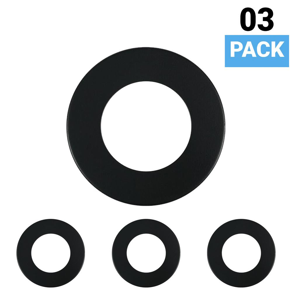 3-Pack Trim Only For Magnetic LED Puck Light, Black