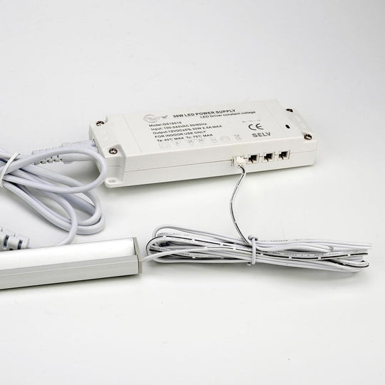 Spliter Box and Driver for 2411 and 2109 LED Linear Light constant voltage plastic driver / 110V-220V /30W/ 6 channels with dupont terminal output