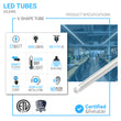 Load image into Gallery viewer, 22 Watt V Shape LED Tube, T8 4ft Integrated Dual Row, 80W Equivalent, 6500K Clear, LED Shop Light - Commercial LED Lighting