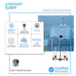 Load image into Gallery viewer, Chandelier Lighting Fixture, Flared Shape, Clear Glass Shades, E26 Base, UL Listed for Damp Location, 3 Years Warranty
