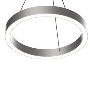 Modern Round Chandeliers, 49W, 3000K, 2450LM, Dimmable, unique design Shade, Pendant Mounting, CRI: 80+, Aluminum Body Finish