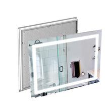 Load image into Gallery viewer, LED Illuminated Bathroom Mirror with Touch Switch Control, Defogger, CCT Remembrance, Backlit/Front, Accord Style, ETL Certified