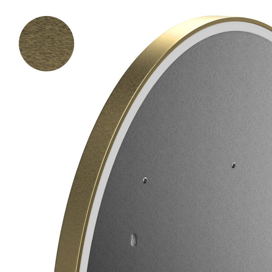Oval LED Lighted Bathroom Vanity Mirror, Touch Switch, Anti-Fog Wall Mounted Makeup Mirror & CCT Remembrance, CRI 90+, LED Oval Mirror for Bathroom, Lunar Style
