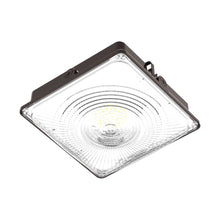 Load image into Gallery viewer, LED Canopy Light 75W 5700K Daylight 9750LM IP65 Waterproof 0-10V Dim 120-277VAC UL Listed Surface or Pendant Mount, for Gas Stations Outdoor Area Light, Black