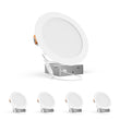 Load image into Gallery viewer, Slim 4-Inch LED Recessed Lighting with Junction Box: 9W, 650LM, Suitable for Damp Locations, Dimmable Downlights for Office, Kitchen, Bedroom, and Bathroom
