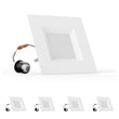 Load image into Gallery viewer, Square 6-Inch LED Recessed Lighting: 12W, Baffle Trim, ETL and Energy Star Listed, Dimmable Downlights Perfect for Closets, Kitchens, Hallways, Doorways, Basements