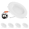Load image into Gallery viewer, Baffle-trimmed 5 in. and 6 in. Recessed LED Downlight: 15W, 1100LM, Dimmable, Energy Star &amp; ETL Listed, Easy Retrofit Installation - LED Can Lights