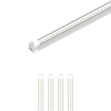 Load image into Gallery viewer, T8 8ft, 60 Watt V Shape LED Integrated Tube 6500K Clear, 210W Equivalent, 7200 Lumens, 100-277V, Plug and Play, Commercial LED Lighting