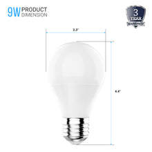 Load image into Gallery viewer, A19 LED Light Bulb Daylight - Natural White, 4000K, 9 Watt, 800 Lumens, Non-Dimmable