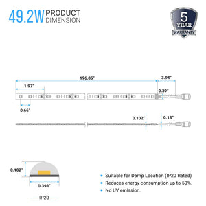 Tunable White Flexible LED Strip Lights, 12V, High-CRI, IP20, 378 Lumens/ft with Power Supply and Controller (KIT)