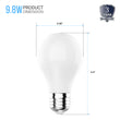 Load image into Gallery viewer, LED Light Bulb A19 - Dimmable 9.8W, 6500K, 800 Lumens, Crystal White (E26)