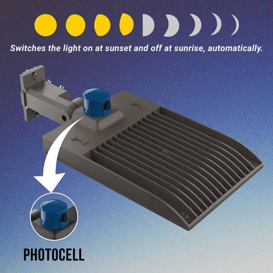 240W LED Pole Light With Photocell