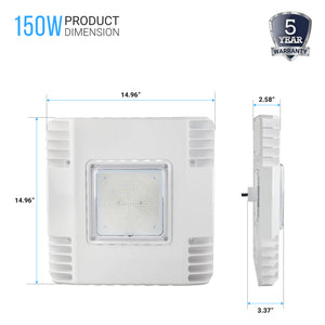 150W LED Canopy Light, White, Dimensions