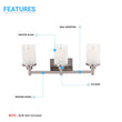 Load image into Gallery viewer, Cylinder Shape Bathroom Vanity Lights with Frosted Glass Shades, E26 Base, UL Listed for Damp Location, 3 Years Warranty