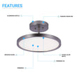 Load image into Gallery viewer, Modern Semi-Flush Mount Ceiling Light, 28W, 1950LM , Round - Flush Mount Light, Dimmable
