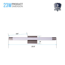 Load image into Gallery viewer, Cylinder Shape Integrated LED Bath Bar Light, 4000K (Cool White), Dimmable, ETL Listed, LED Vanity Light