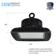 Load image into Gallery viewer, LED UFO Light Dimensions