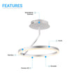 Load image into Gallery viewer, dimmable-28w-3000k-aluminum-body-finish-modern-style-circular-ceiling-lights