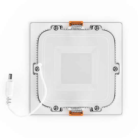 4" 9W LED Slim Panel Recessed Ceiling Light with Junction Box, Square