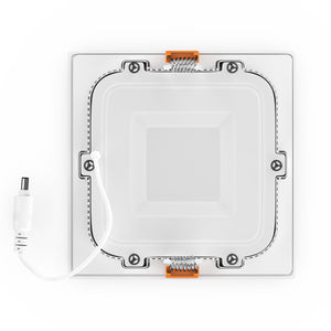 Square 6-Inch LED Recessed Lighting with Junction Box: 12W, 900LM, Suitable for Damp Locations, ETL and Energy Star Listed, Dimmable LED Downlight