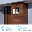 Load image into Gallery viewer, Outdoor LED Wall Lantern Fixture, 12W, 4000K (Cool White), 700 Lm, Dimmable, Water Glass Shade, wall sconce lighting